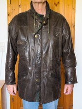 Herren Lederjacke, lang