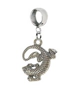ch47 Eidechse Leguan silberfarben Charm an einem Bügel 5mm Loch zum Hinzufügen Armband Halskette