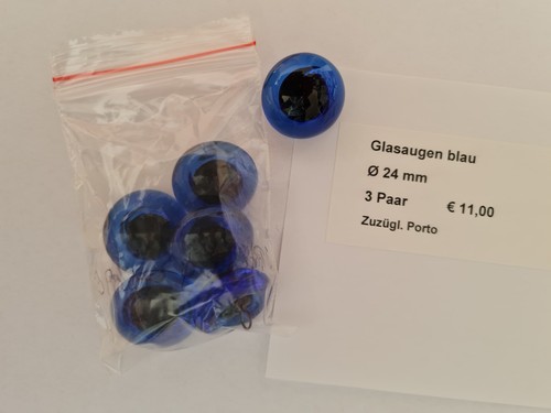 Paar glasaugen blau an - mm,