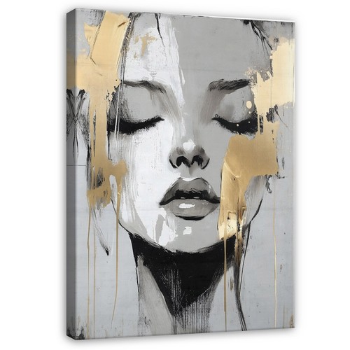 Frau gold abstrakt leinwand - frau,