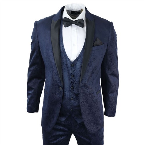Herrenanzug teilig blau samt - blau,