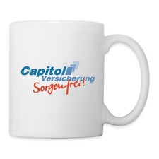 Stromberg Capitol Versicherung Sorgenfrei Tasse, One size, Weiß