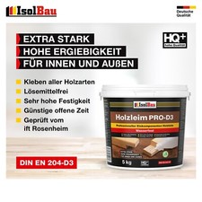 Holzleim D3 Holzkleber 5 kg Weißleim Wasserfest Leim Kleber für alle Holzarten