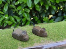 2x OSTHEIMER Holztiere mit