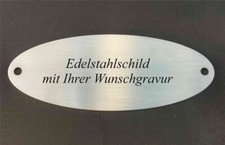 Edelstahl türschild oval - edelstahl-tÜrschild,