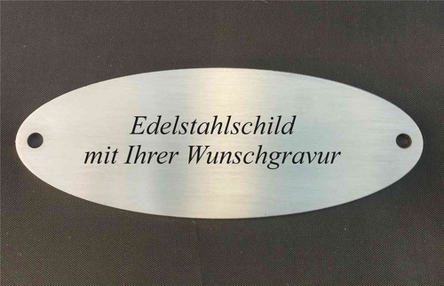 Edelstahl türschild oval - edelstahl-tÜrschild,