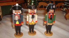 3 alte Nussknacker   Franz.Soldat   Walter Werner Seiffen  Erzgebirge vor 1990