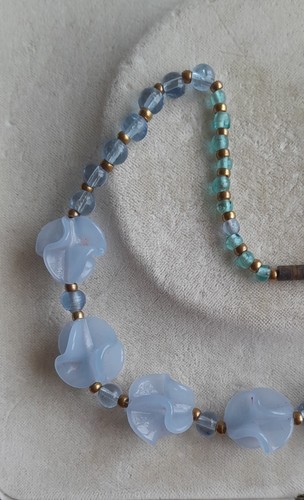 Antike kette glas himmel blau - kette,