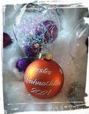 Weihnachtskugel Glaskugel NAME