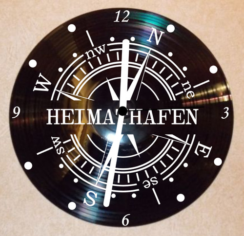 Wanduhr schallplattenuhr - wanduhr,