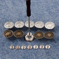 10x Jeansknöpfe 17mm