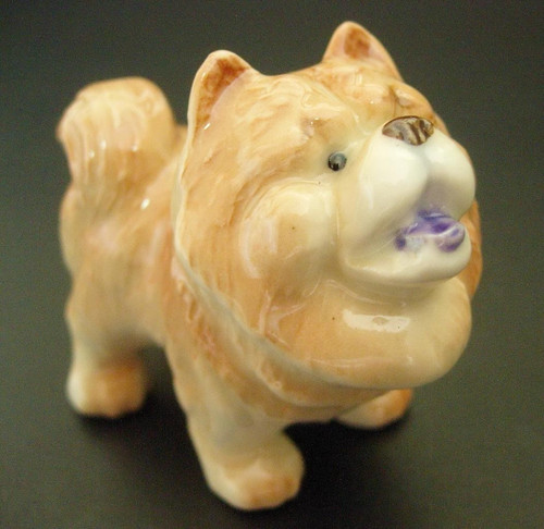 Keramik chow - chow, figur