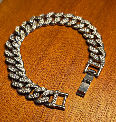 Strass armband silberfarben - strass-armband,