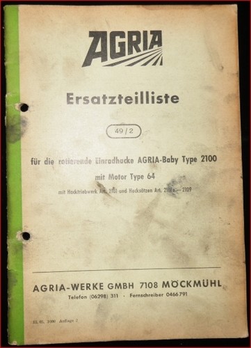 Agria rotierende einradhacke - rotierende,