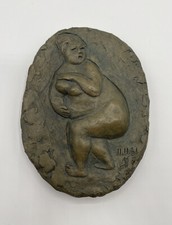 Kunst Plastik Akt Signiert Ton