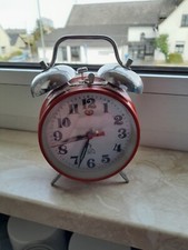 Alter Retro Doppelglocken Wecker Chrom Metallgehäuse