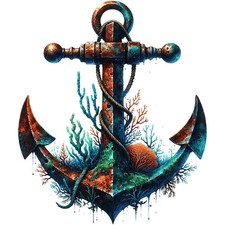 Wandbild Anker Kunstdruck