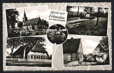 Schmilau bei Ratzeburg, Ansichtskarte, Kirche, Ortsansichten, Storchennest 