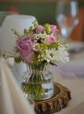 Hochzeitsdekoration / Hochzeit Tischdekoration / Baumscheibe / Festagstisch