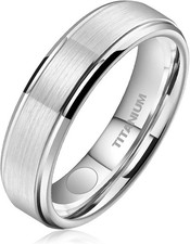 Magnetischer Titan Silber Ring