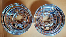 s   2x  Chrom Stahl Felgen No