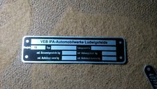 Typenschild s65 schild - typenschild,