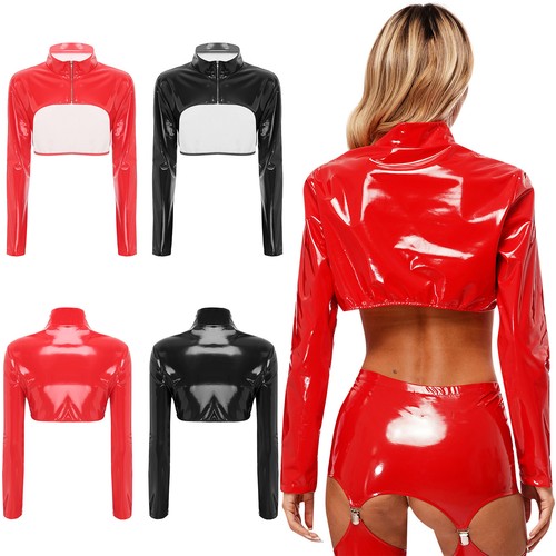 Damen lackleder oberteil - damen,