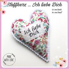 Stoffherz★Valentinstag★Ich liebe  Dich★Love★statement★Tilda★genäht★zauberfaden1