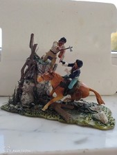 Elastolin Lineol Figur Indianer Cowboy  7cm Wild-West Diorama Pferd Reiter