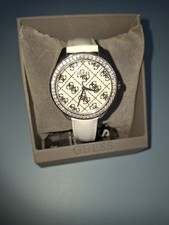 GUESS Damen Armbanduhr, Weiß