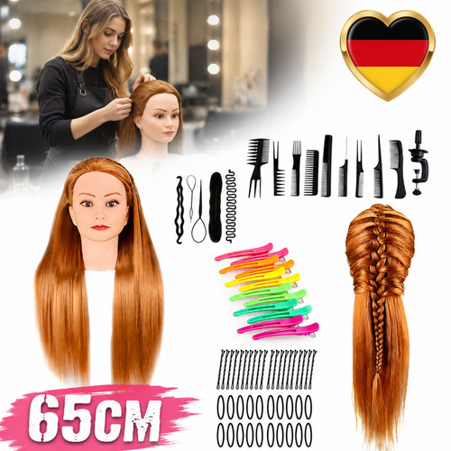 Echthaar übungskopf - 90%echthaar,