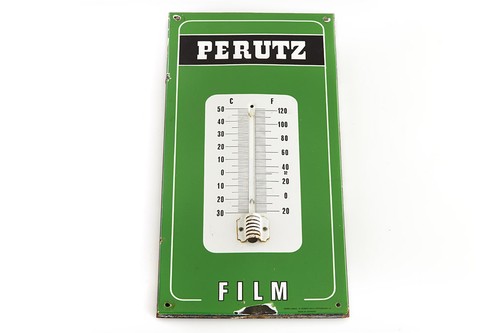 Emailschild perutz thermometer - emailschild,