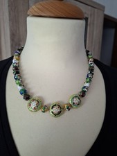 Halskette aus cloisonneperlen - halskette,