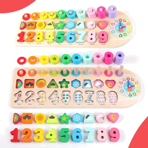 Holzpuzzles mit lernuhr - holzpuzzles,