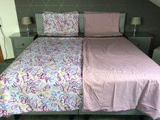 Bettwäsche,lila,135x200cm,100% Baumwolle,4 Teile,Tchibo, sehr guter Zustand