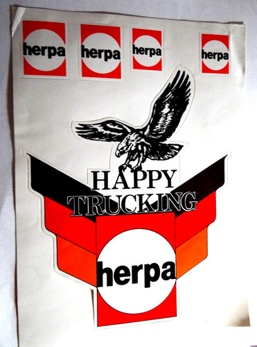 Werbe aufkleber herpa - herpa, happy