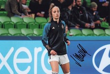 Sophia Kleinherne, Originalautogramm, altes Großfoto, Deutsche Fußballerin