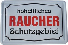 Blechschild 20x30 Raucher