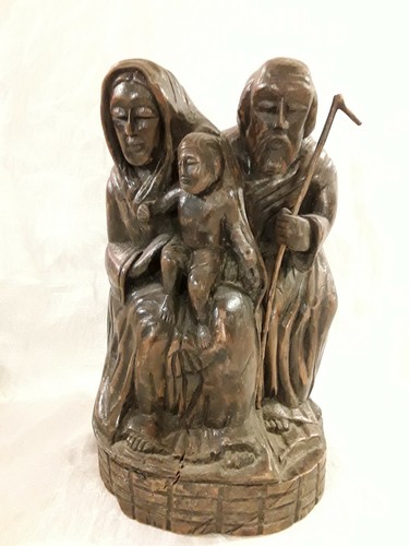 Holzfigur geschnitzt dunkel