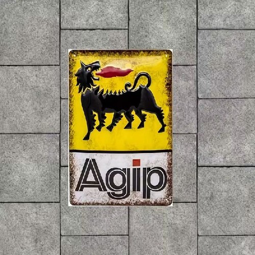 Blechschild agip - blechschild,