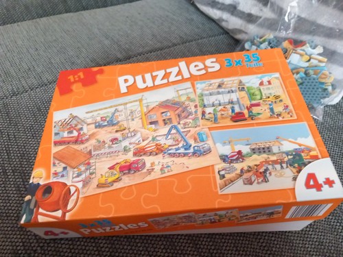 Puzzle baustelle teile - 3x,