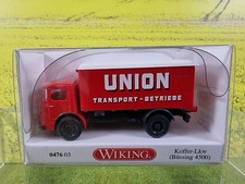 1:87 Wiking 0476 03 Büssing 4500 Koffer LKW Union Transport OVP / G01