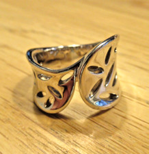 Original PIERRE LANG Design Ring Rhodiniert Wien Austria Farbsteine RG61 edel