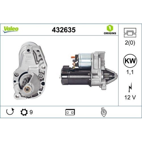 Starter valeo 432635 - starter,