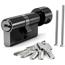 Knaufzylinder 30/30 Schwarz 1