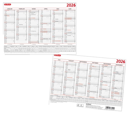 Herlitz tafelkalender 2026 - herlitz,