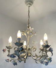 Schöner italienischer Florentiner Blumen- Shabby Chic Kronleuchter