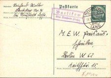 E 1536 Landpoststempel Barsikow über Neustadt Dosse