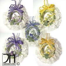 5 Oster Dekoration Spitze Ostern Blumen Bouquet Aufhänger Bänder Schleife