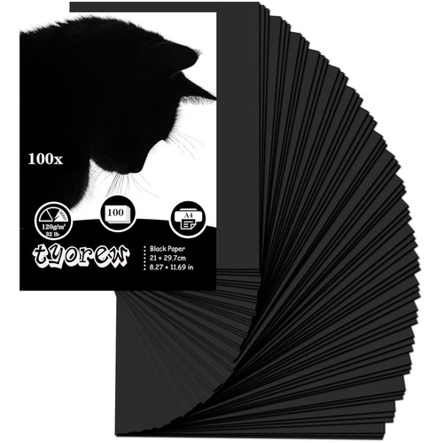100 blatt schwarzes tonpapier - blatt,